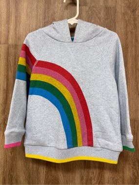 NEW Mini Boden Rainbow Hoodie